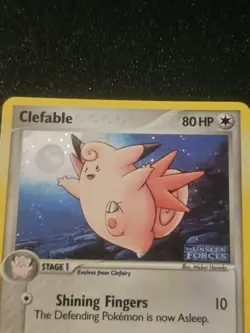 Pokemon EX Unseen Forces Clefable Reverse Holo Card 36/115 NM Condition Stamped - Image 2