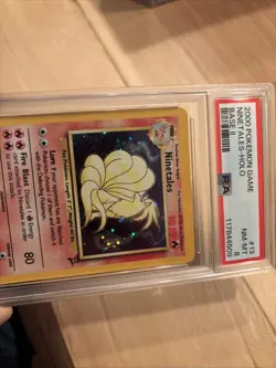 PSA 8 NEAR MINT NINETALES 2000 POKEMON BASE SET 2 #13 HOLO WOTC - Image 2