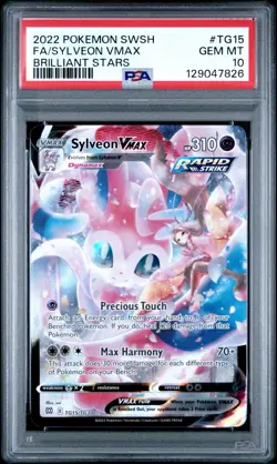 PSA 10 Sylveon VMAX TG15/TG30 Brilliant Stars FA Pokemon Card Trainer Gallery - Image 1