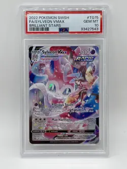 Sylveon VMAX PSA 10 Gem Mint 💎 TG15/TG30 Pokemon Brilliant Stars Full Art - Image 1