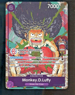 Bandai Card Fest 25-26 One Piece Monkey D Luffy Afro Promo Card OP07-073 English - Image 1