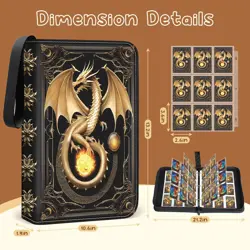 Card Binder 9 Pocket Collectible Trading Cards Storage with 50 Removable Slee... - Image 3