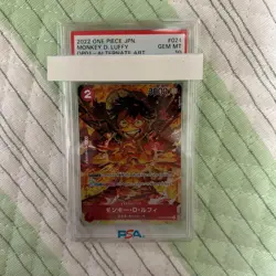One Piece Card PSA10 Monkey D. Luffy OP01-024 Alternate Art 2022 Japanese - Image 1