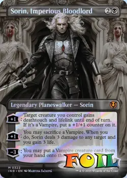 Sorin Imperious Bloodlord Borderless 322 MTG INR Mythic NP Foil - Image 1