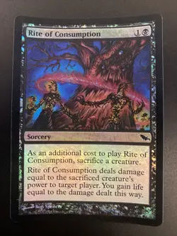 FOIL Rite of Consumption #76/301 MTG Shadowmoor Common LP/EX English - Image 1