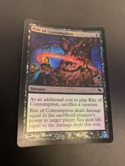 FOIL Rite of Consumption #76/301 MTG Shadowmoor Common LP/EX English - Image 3