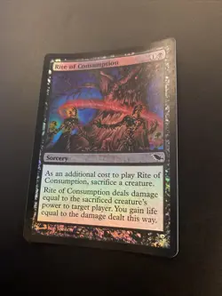 FOIL Rite of Consumption #76/301 MTG Shadowmoor Common LP/EX English - Image 4
