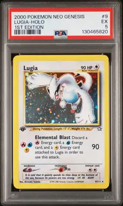 2000 POKEMON NEO GENESIS 1ST EDITION #9 LUGIA-HOLO PSA 5 - Image 1
