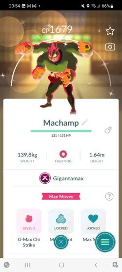 Pokemon Go Shiny Machamp ( Gigantamax ) - Image 1