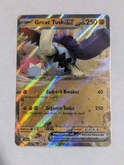 Great Tusk ex 123/198 Sv01: Scarlet & Violet Base Set Holo - Pokemon TCG - NM - Image 1
