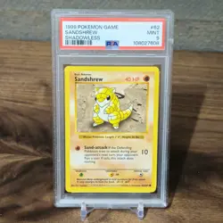 1999 Pokemon Base Set Sandshrew SHADOWLESS PSA 9 #62 - Image 1