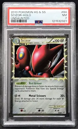 PSA 7 Scizor Holo 84/90 HG & SS Undaunted 2010 - Pokemon TCG - Image 1