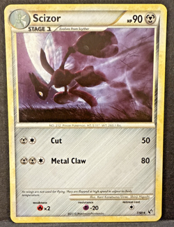 Scizor - 7/90 - Holo Rare HGSS Undaunted Pokemon TCG Vintage - LP - Image 1