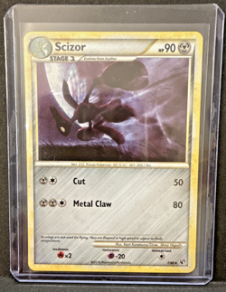 Scizor - 7/90 - Holo Rare HGSS Undaunted Pokemon TCG Vintage - LP - Image 3