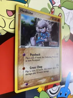 2007 Pokemon EX Power Keepers Meditite Reverse Holo #55/108 LP - Image 2
