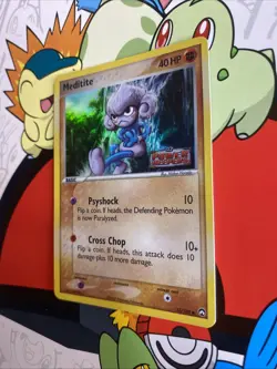 2007 Pokemon EX Power Keepers Meditite Reverse Holo #55/108 LP - Image 3