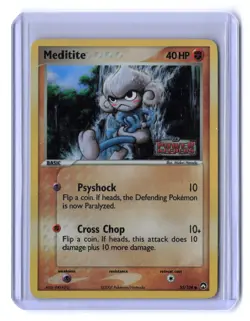 Meditite 55/108 EX Power Keepers Reverse Holo Stamped HP Pokemon TCG Vintage - Image 1