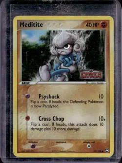 2007 Pokemon EX Power Keepers Meditite Reverse Holo #55/108 - Image 1