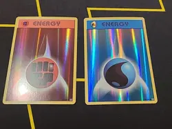 Pokemon TCG Lot (2) - Evolutions Reverse Holo Energy Water 93/108 & Fighting 96 - Image 1