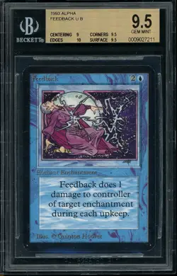 1993 Magic The Gathering MTG Feedback Alpha Limited Edition BGS 9.5 GEM MINT - Image 1