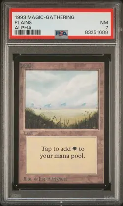 Plains - Alpha - MTG - Near Mint - PSA 7. - Image 1