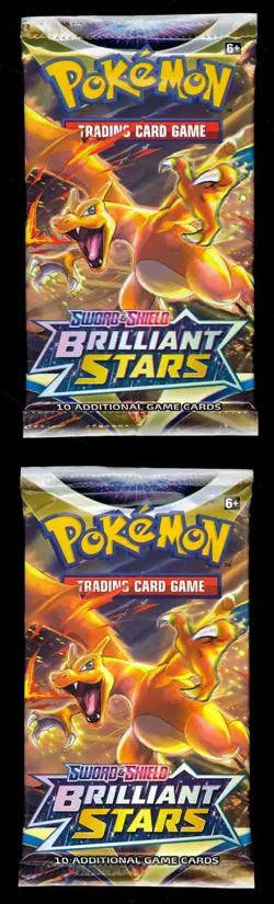 LOT of (2) 2022 Pokemon Sword & Shield Brilliant Stars NEW SEALED UNOPENED PACKS - Image 1