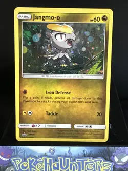Pokemon Card Jangmo-o SM40 Sun & Moon Black Star Promo Holo Rare HD SWIRL - Image 1