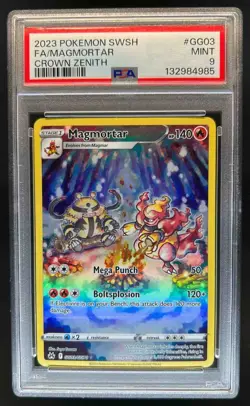 2023 Pokemon SWSH Crown Zenith Magmortar Galarian Gallery #GG03/GG70 PSA 9 - Image 1