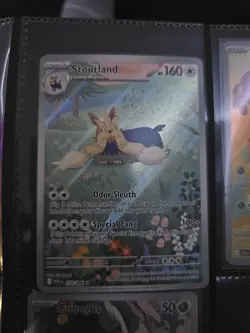 POKEMON TCG STOUTLAND 156/086 WHITE FLARE IR ILLUSTRATION RARE HOLO NM - Image 1