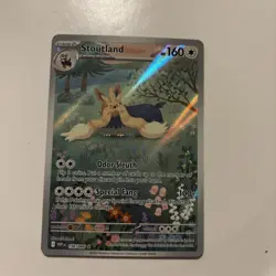 POKEMON TCG STOUTLAND 156/086 WHITE FLARE IR ILLUSTRATION RARE HOLO NM - Image 1