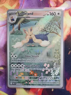 POKEMON TCG STOUTLAND 156/086 WHITE FLARE IR ILLUSTRATION RARE HOLO NM - Image 1