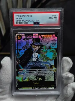One Piece Sabo Manga Rare OP04 PSA 10 English - Image 1