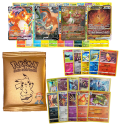 Pokemon Card Gold Pack 25 Cards VSTAR VMAX V EX GX HOLOs included Official TCG - Image 1