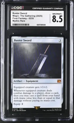 Magic the Gathering: Final Fantasy "Buster Sword" Rare Regular CGC - Image 1
