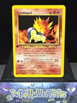 Pokemon Card Cyndaquil 56/111 1st Edition Neo Genesis Set Near Mint - Image 1