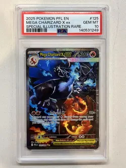 PSA 10 Mega Charizard X Ex #125/094 - Phantasmal Flames Pokemon TCG - PRISTINE - Image 1