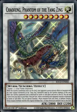 Chaofeng, Phantom Of The Yang Zing - Super Rare 1st Ed. KICO-EN041 - NM - YuGiOh - Image 1