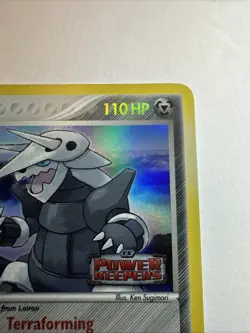 Pokemon TCG Power Keepers Aggron 1/108 Stamped Reverse Holo Near Mint - Image 2