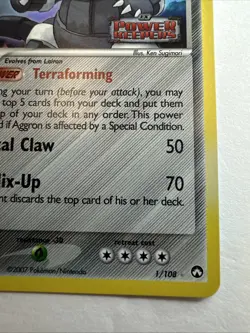 Pokemon TCG Power Keepers Aggron 1/108 Stamped Reverse Holo Near Mint - Image 5