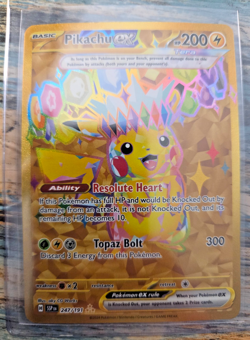 [NM] Pikachu ex 247/191 Surging Sparks (SSP) Gold Full Art Hyper Rare 2024 - Image 1