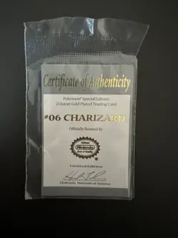 1999 Pokemon Burger King 23K Gold-Plated Charizard Card Poke Ball (No Box) - Image 4
