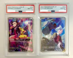 PSA 10 Pokemon Card Marnie's Morpeko Steven's Beldum AR SEQ set 020/019 Japanese - Image 1