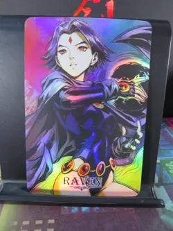 Raven DC Teen Titans Art Card Rare Holo Collectible Comic Character CCG NM - Image 1