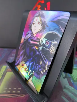 Raven DC Teen Titans Art Card Rare Holo Collectible Comic Character CCG NM - Image 2