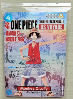 Monkey.D.Luffy (College Basketball US Voyage) P-055 One Piece Promo Card - Image 1