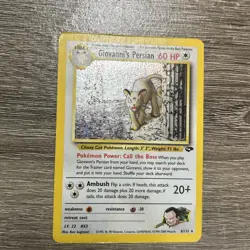 Giovanni's Persian 8/132 Gym Challenge Holo with Swirl Rare Unlimited Pokemon - Image 1