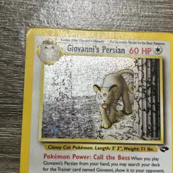 Giovanni's Persian 8/132 Gym Challenge Holo with Swirl Rare Unlimited Pokemon - Image 2