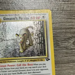 Giovanni's Persian 8/132 Gym Challenge Holo with Swirl Rare Unlimited Pokemon - Image 3