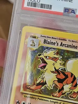 PSA 7 Blaine's Arcanine Holo - 1/132 - Gym Challenge Pokemon TCG - Image 4