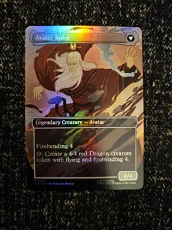 Magic the Gathering #357 The Legend of Roku/Avatar Roku Borderless Foil - Image 2